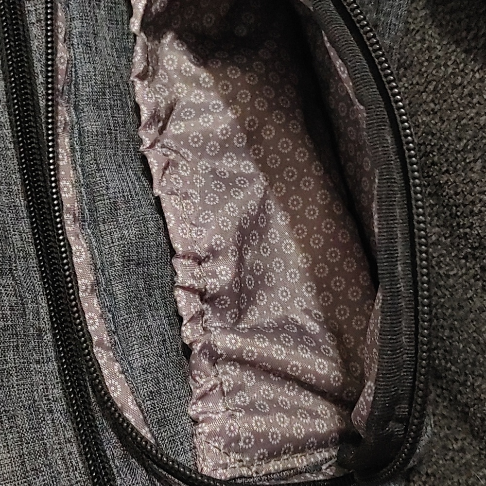 LUG Carousel Dark Gray Crossbody Bag 9.5" L × 5.5" H × 2" W Multiple pockets - Picture 7 of 8